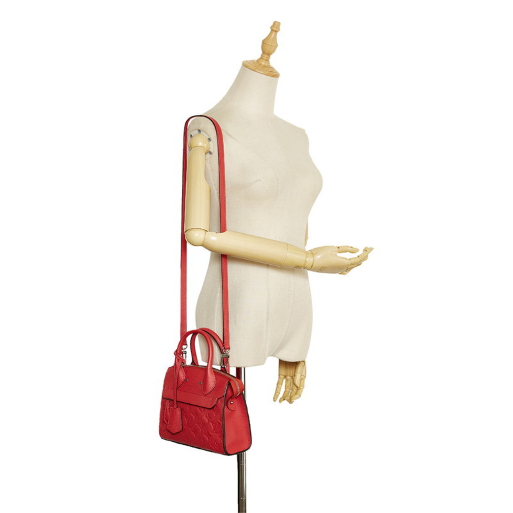 Louis Vuitton Monogram Implant Ponneuf Handbag Shoulder Bag M41747 Poppy  Petal Leather Women's LOUIS VUITTON