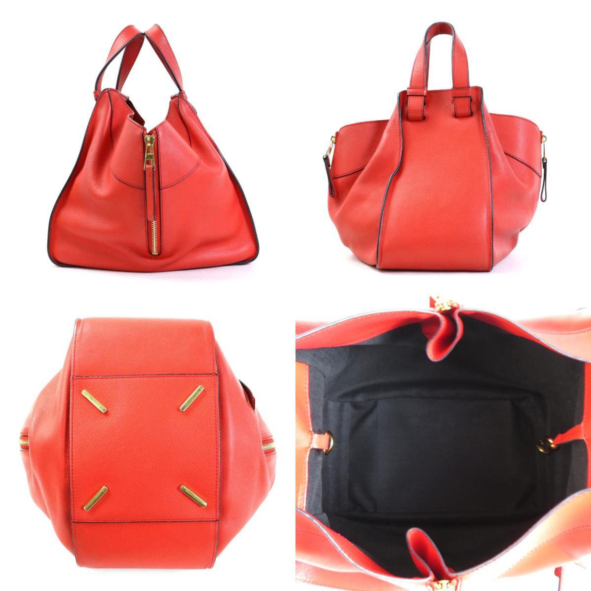 Loewe LOEWE Handbag Diagonal Shoulder Bag Hammock Small Leather Red Gold Women's e55962a