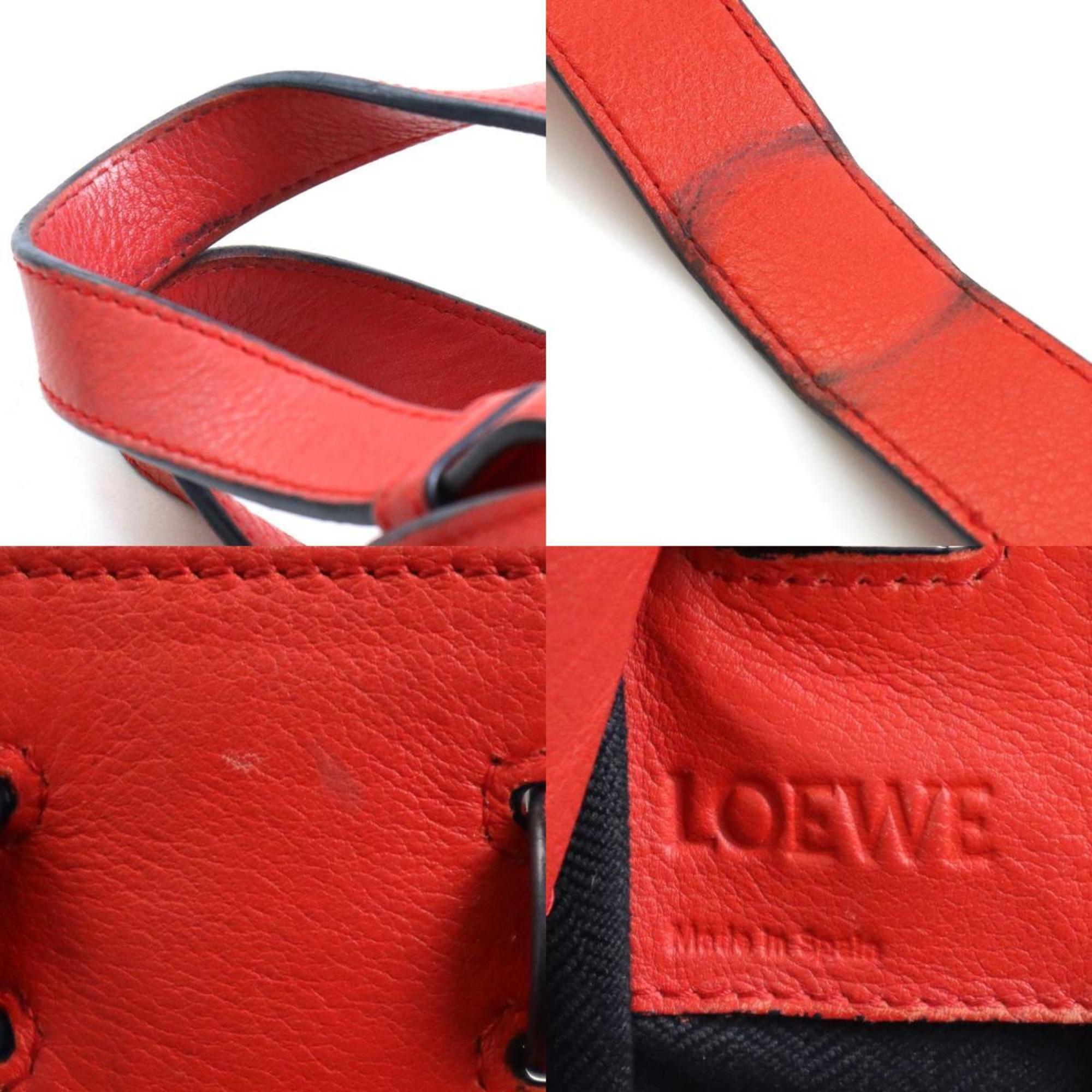 Loewe LOEWE Handbag Diagonal Shoulder Bag Hammock Small Leather Red Gold Women's e55962a