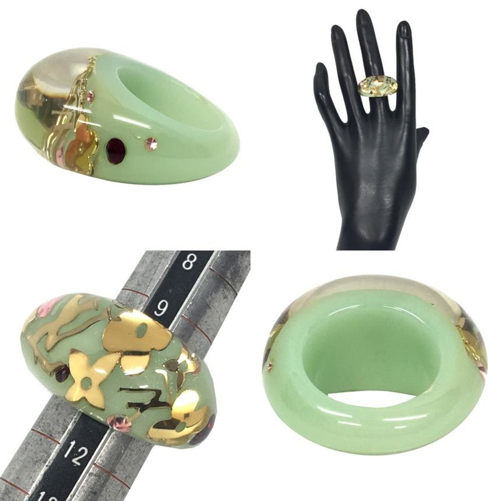 Louis Vuitton Inclusion Light Green Resin Ring Louis Vuitton