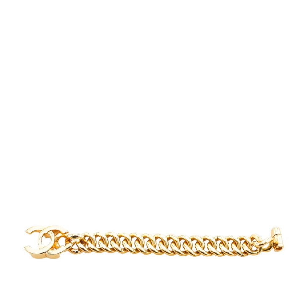 Chanel Coco Mark Turnlock Earrings Gold Women's Accessories Fashion