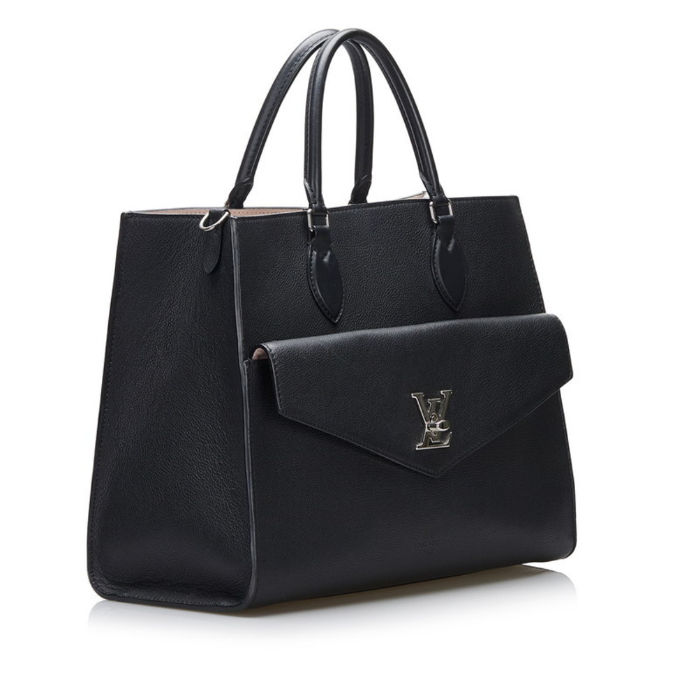 Louis Vuitton Lock me Ever MM Black Calfskin Leather