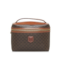 Celine Macadam Handbag Vanity Bag M95 Brown PVC Leather Ladies CELINE