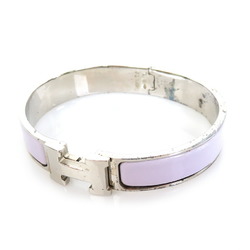 Hermes HERMES Bangle Bracelet Click Crack H Metal/Enamel Silver/Light Purple Women's e55940i