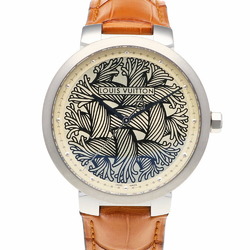 Louis Vuitton QA047 Tambour All Black PM 12P Diamond Watch