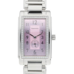 Tiffany TIFFANY&Co. Grand rectangular watch stainless steel 21567833 quartz ladies