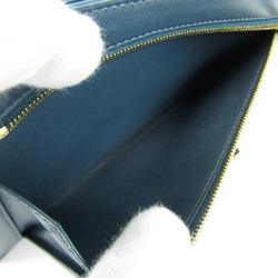 Celine Large Strap Grained Leather Wallet