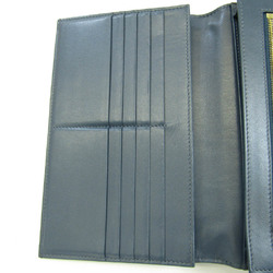 Celine Large Strap 10B633 Men,Women Leather Long Wallet (bi-fold) Beige,Navy