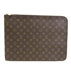 Monogram Clutch Bag Men and Women All Appropriate Real Leather
