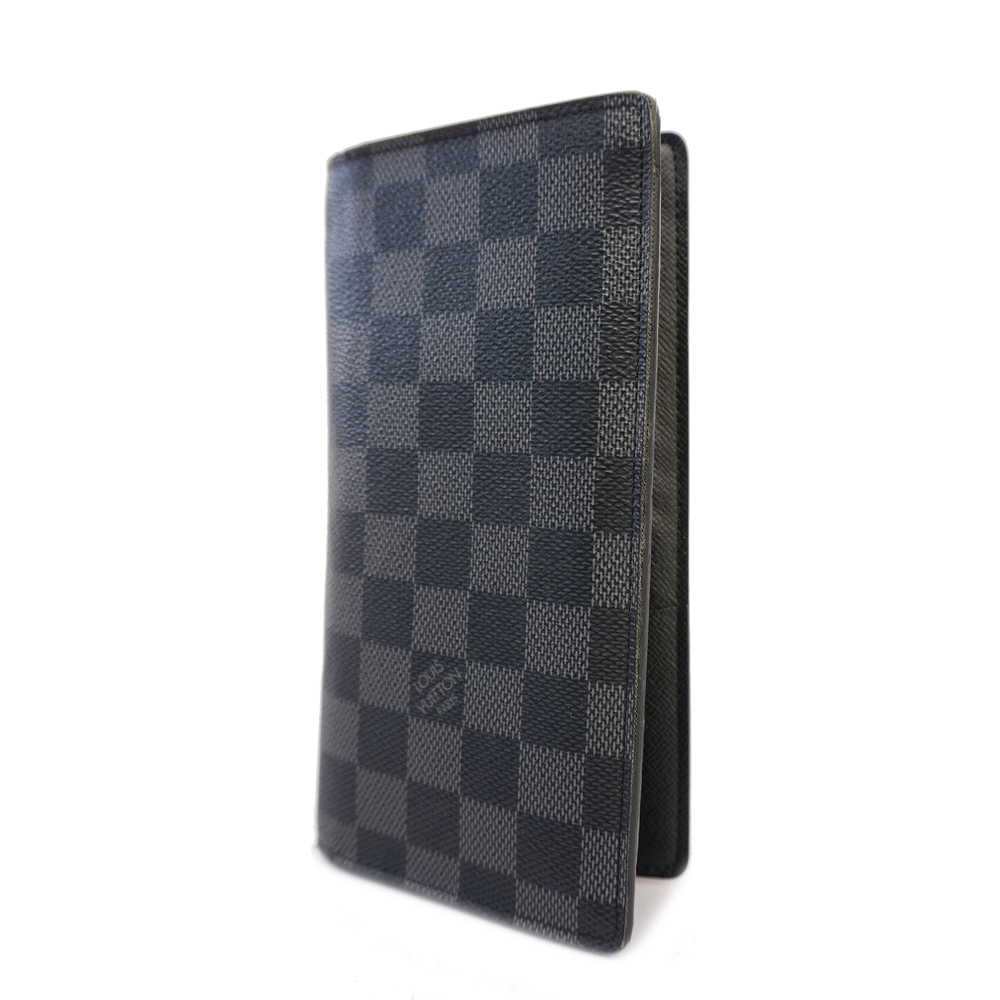 3yd3542]Auth Louis Vuitton Bifold Long Wallet Damier Graphite Portefeuille  Brother N62665