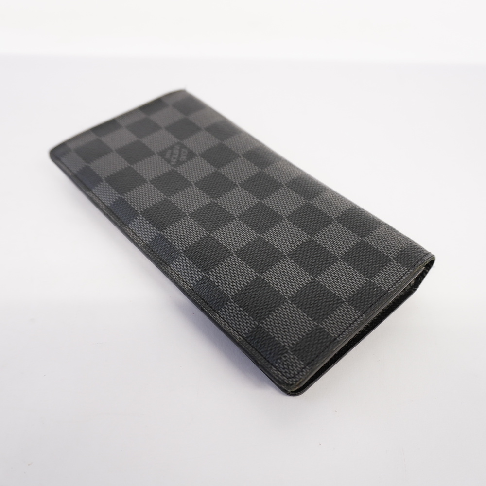 3yd3542]Auth Louis Vuitton Bifold Long Wallet Damier Graphite Portefeuille  Brother N62665