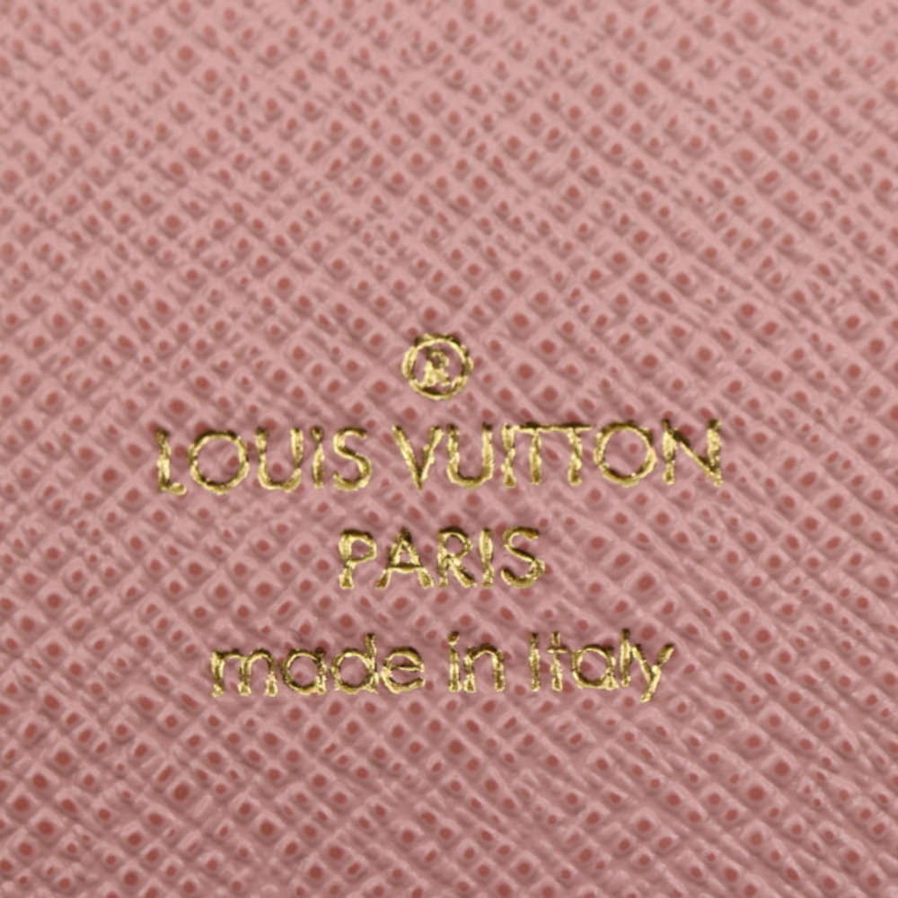 LOUIS VUITTON Louis Vuitton portokure fan face key holder M68452 leather  pink multicolor gold metal fittings ring bag charm cat motif