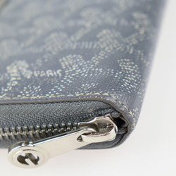 GOYARD Goyard Matignon Zip GM Long Wallet PVC Leather Gray Silver Hardware Round Zipper