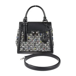LOUIS VUITTON Louis Vuitton LV arc handbag M55501 leather tweed black  multicolor silver metal fittings 2WAY shoulder bag