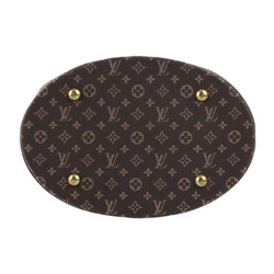 LOUIS VUITTON Louis Vuitton Bucket PM Tote Bag M95226 Monogram Minilan Leather Dark Brown Gold Hardware Shoulder