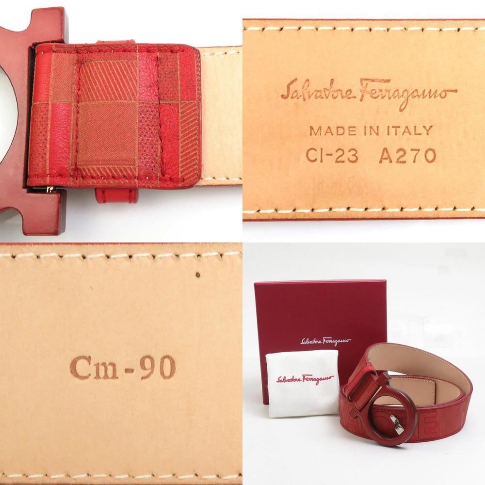 Salvatore Ferragamo, Accessories, Authentic Red Leather Ferragamo Mens  Belt