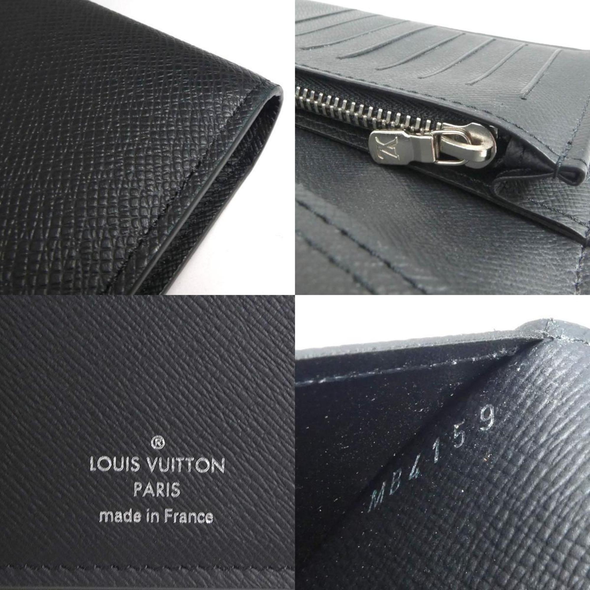 Louis Vuitton LOUIS VUITTON Bifold Long Wallet Taiga Portefeuille Braza Ardoise Men's M32572 r9607f