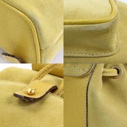 Gucci GUCCI Backpack Bamboo Suede/Leather Yellow Gold Women's e56051f