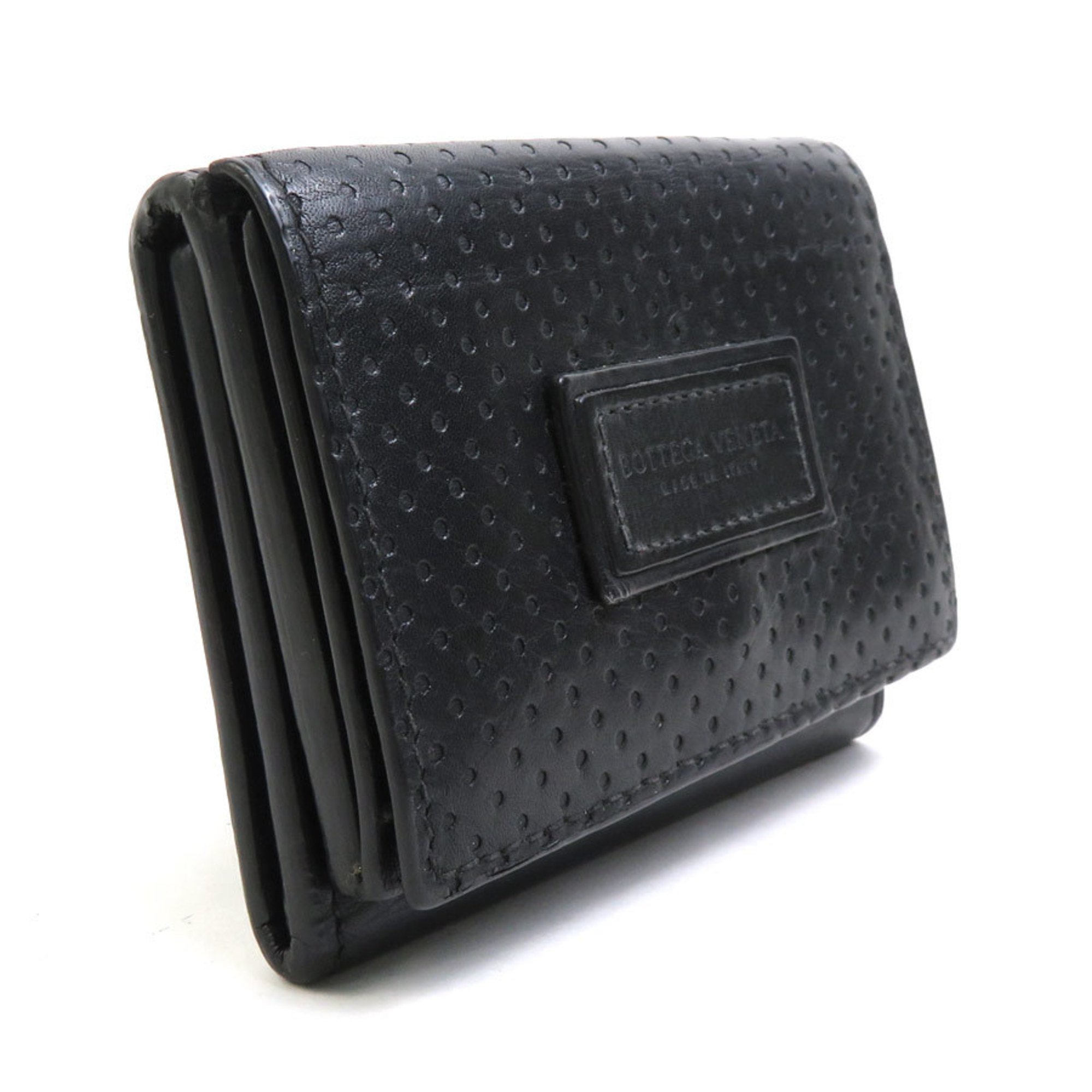 Bottega Veneta BOTTEGA VENETA Trifold Wallet Leather Black Unisex e56036f