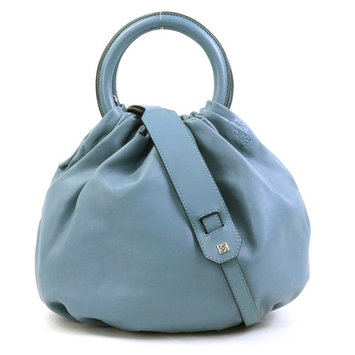 Loewe LOEWE handbag shoulder bag bounce leather blue ladies e56052f ...