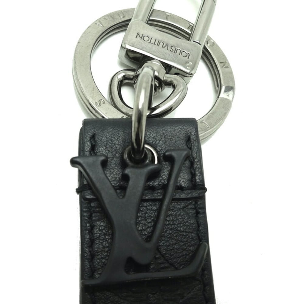 Louis Vuitton Monogram Shadow Portecre Dragonne Noir Keyring Charm M68675  #5275P