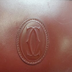 Cartier Shoulder Bag Ladies Leather Bordeaux