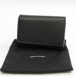 Saint Laurent Key Case 533719 Men,Women Leather Wallet (tri-fold) Black