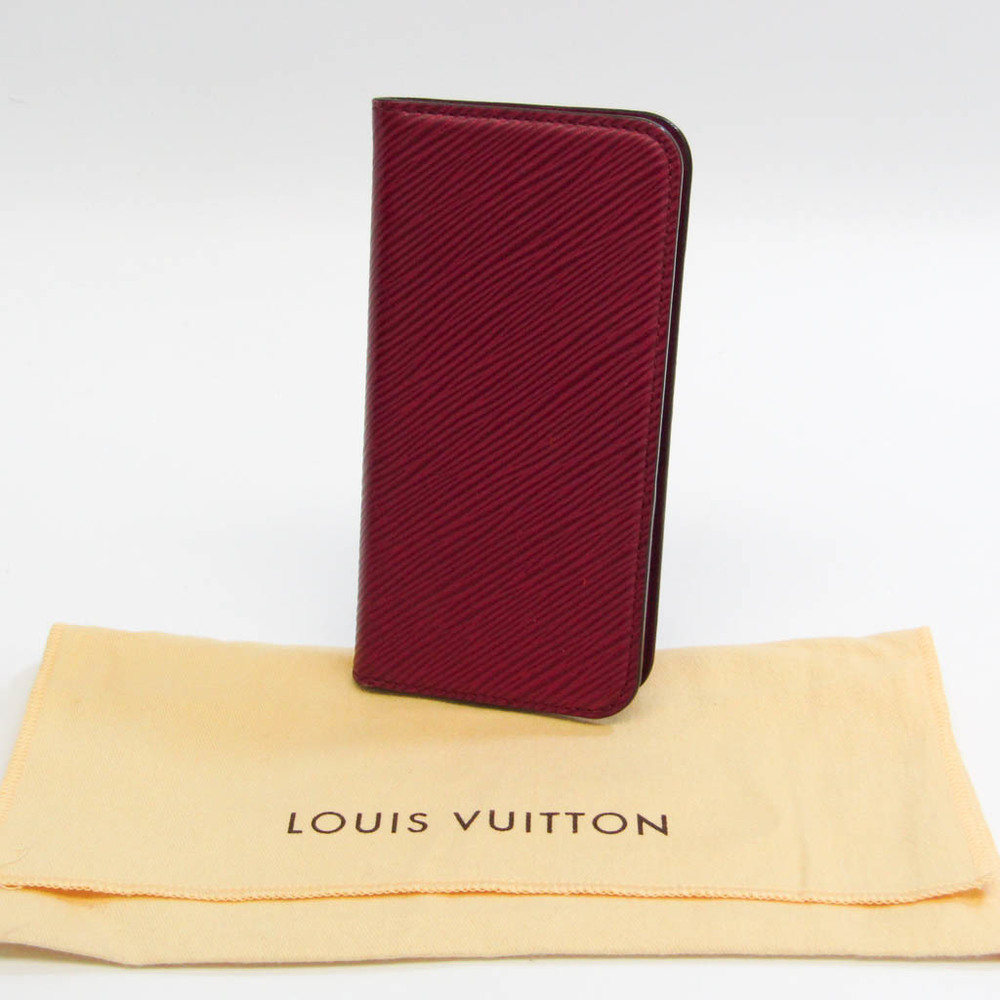 Louis Vuitton Epi Epi Leather Phone Flip Case For IPhone X Fuchsia