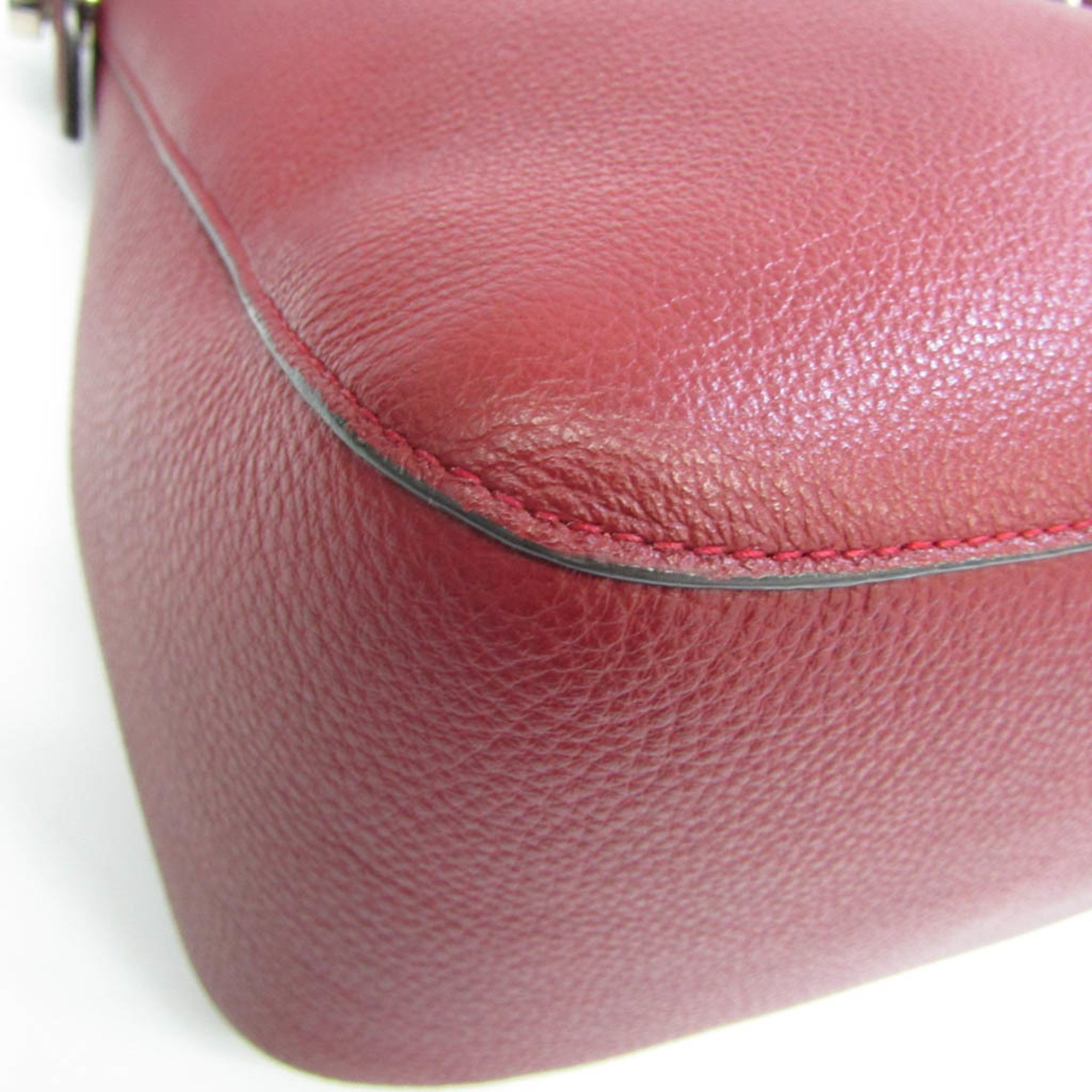 Bally TILLY MD Women's Leather Shoulder Bag,Tote Bag Dark Red