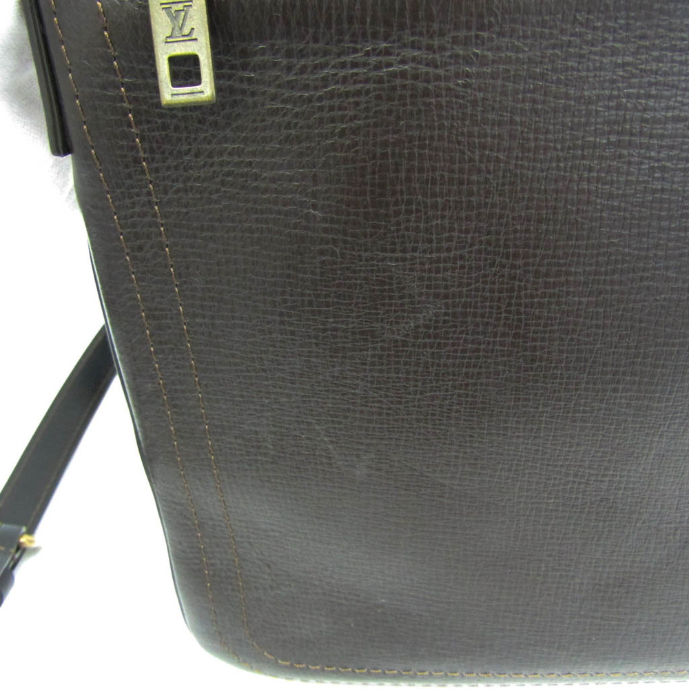 Louis Vuitton Dark Brown Utah Leather Shawnee Pochette Bag Louis Vuitton