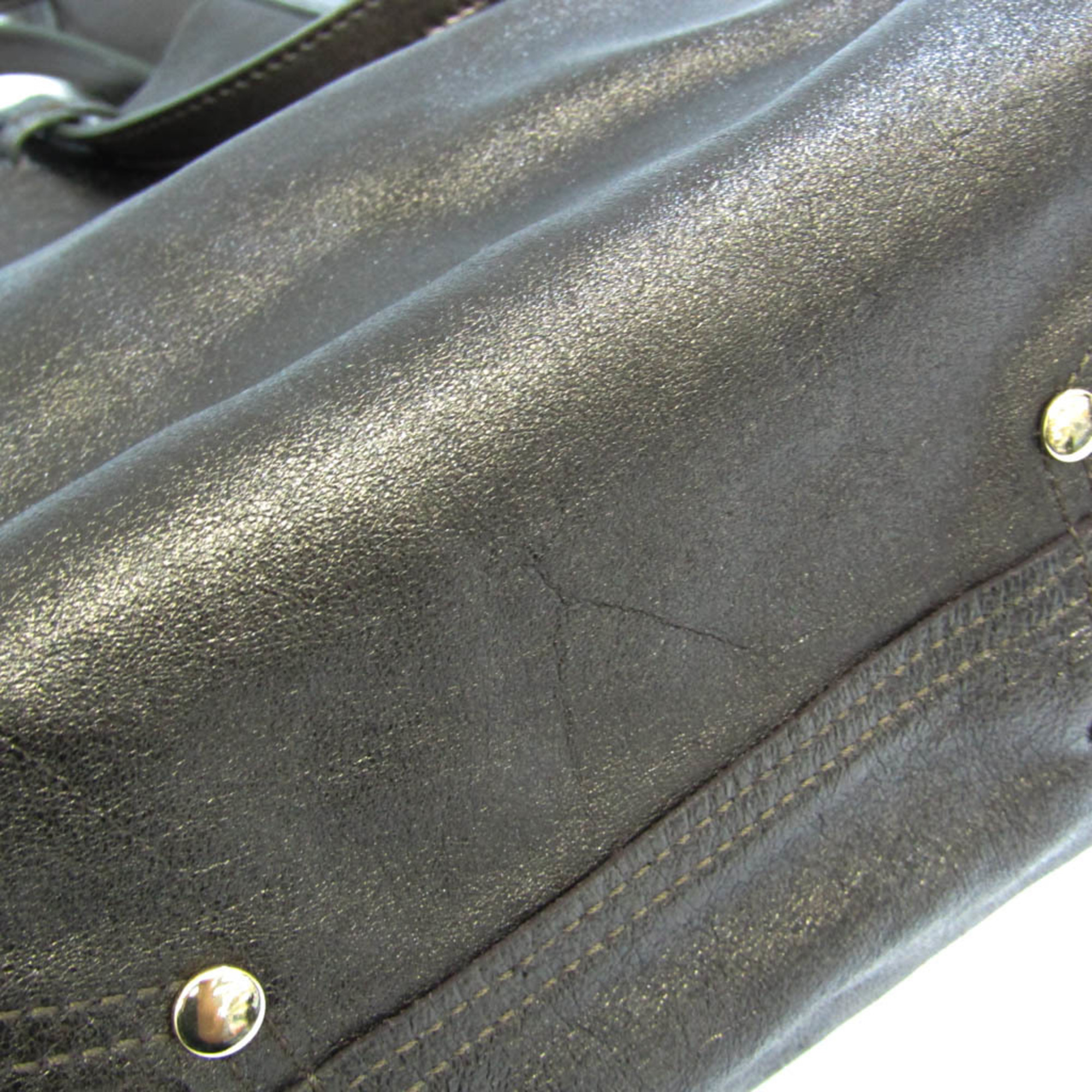 Tiffany Reversible Women's Leather Handbag,Tote Bag Brown
