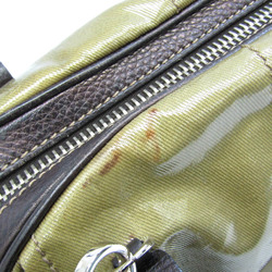 Tod's Enamel Women's Leather,PVC Handbag,Shoulder Bag Khaki