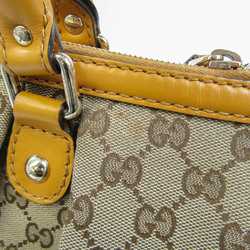 Gucci Sukey 247902 Women's Leather,GG Canvas Handbag,Shoulder Bag Beige,Brown,Dark Yellow