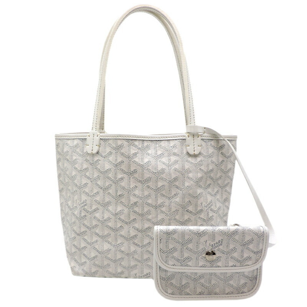 Goyard Junior Tote Ladies Bag Canvas White