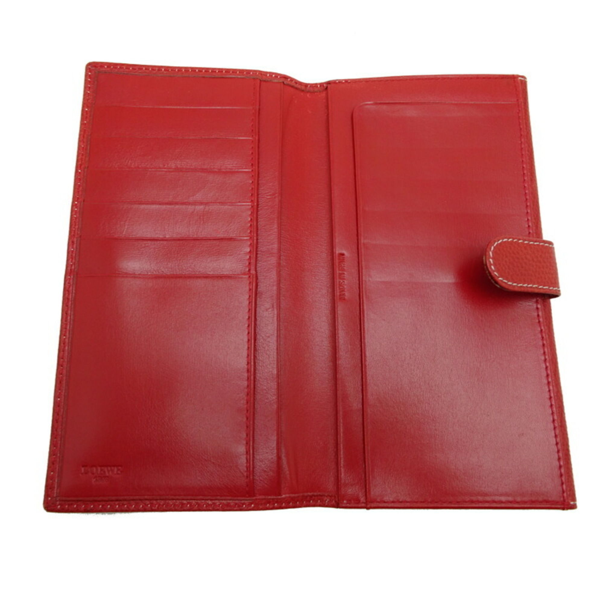 Loewe W Wallet Women's Long Leather Red