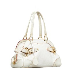 Louis Vuitton Sukhari Le Radius Handbag M95624 Bron Ivory Leather Women's LOUIS VUITTON