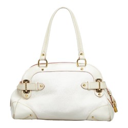 Louis Vuitton Sukhari Le Radius Handbag M95624 Bron Ivory Leather Women's LOUIS VUITTON