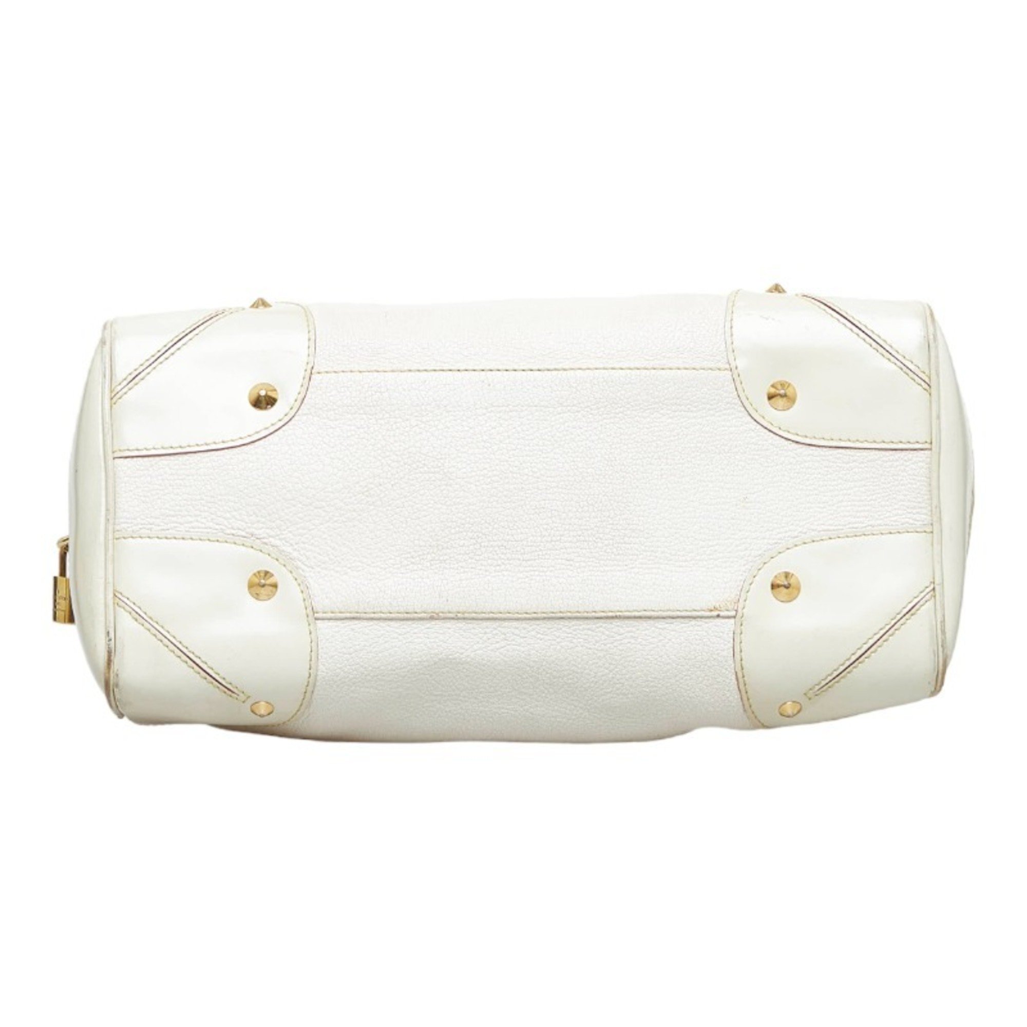 Louis Vuitton Sukhari Le Radius Handbag M95624 Bron Ivory Leather Women's LOUIS VUITTON