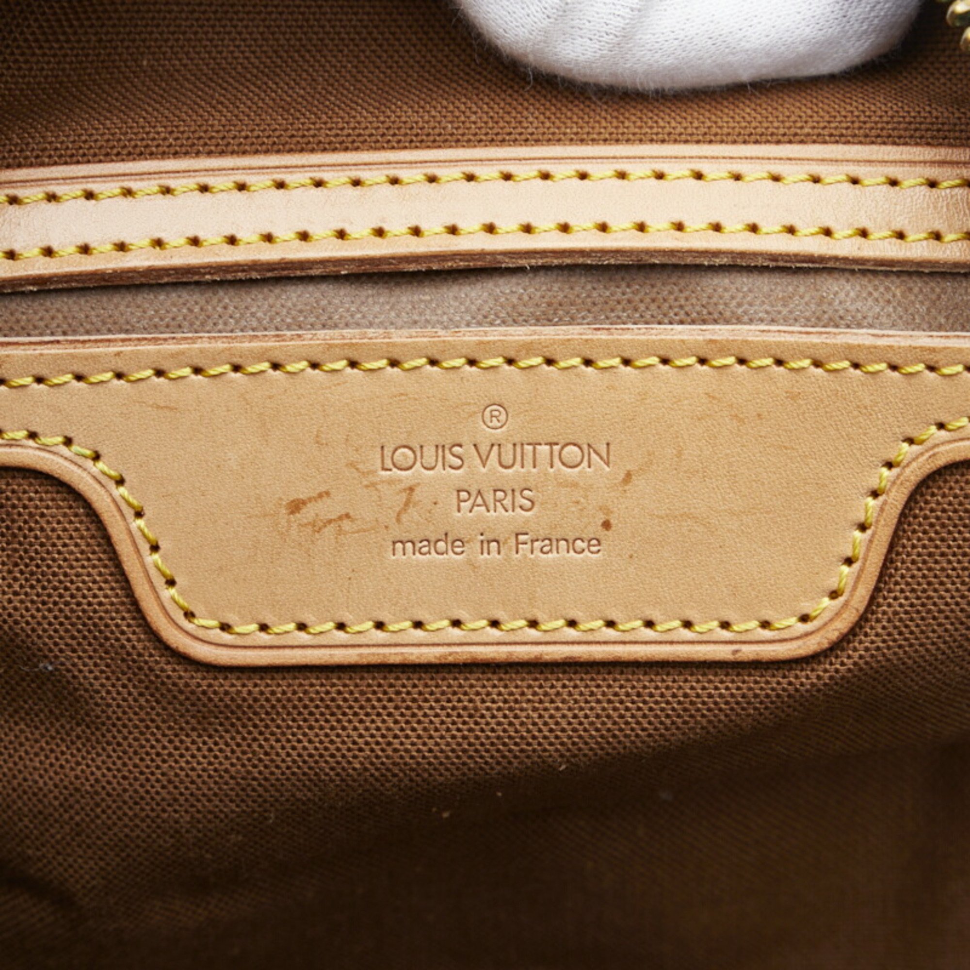 Louis Vuitton Monogram Sac Polochon Boston Bag 2WAY M41222 Brown PVC Leather Ladies LOUIS VUITTON