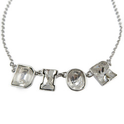 Christian Dior DIOR metal rhinestone silver bracelet