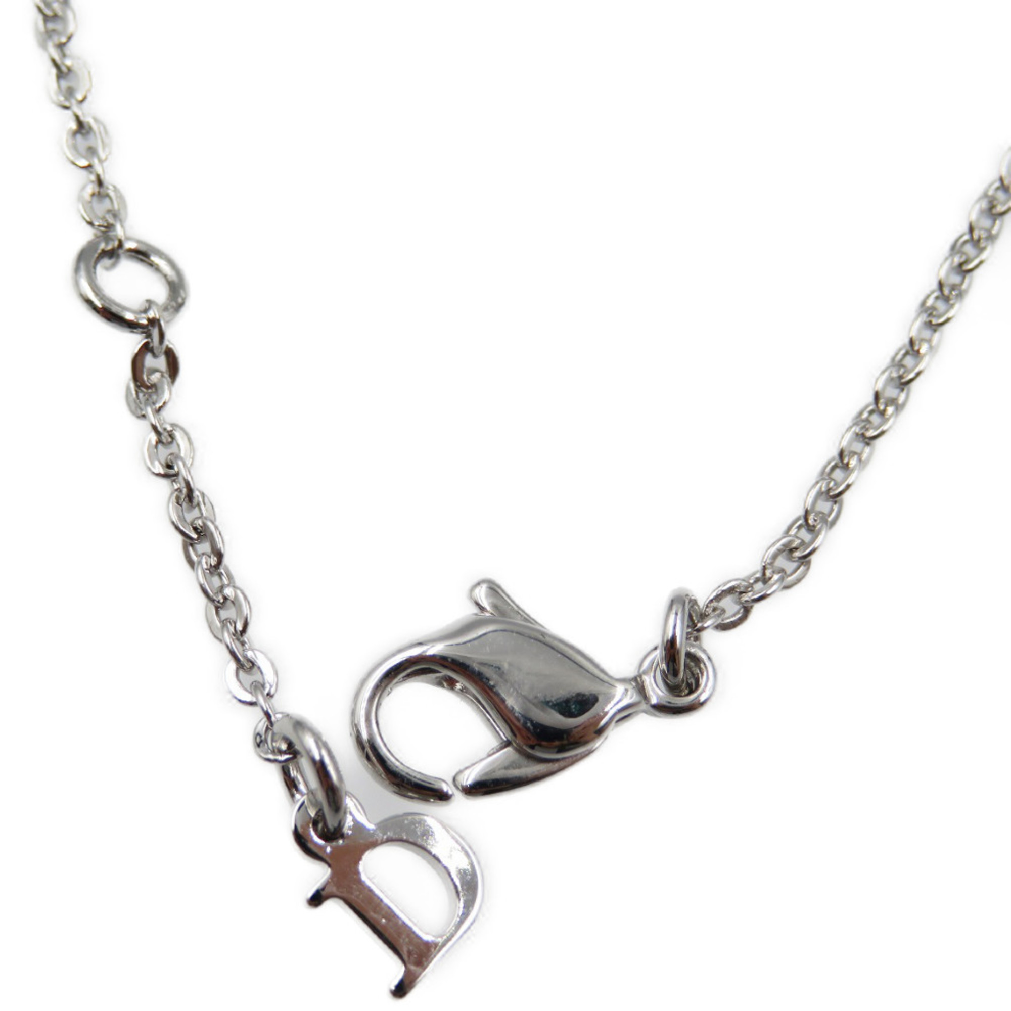Christian Dior DIOR metal rhinestone silver bracelet