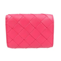 Bottega Veneta Intrecciato Lambskin Pink Trifold Wallet