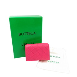 Bottega Veneta Intrecciato Lambskin Pink Trifold Wallet