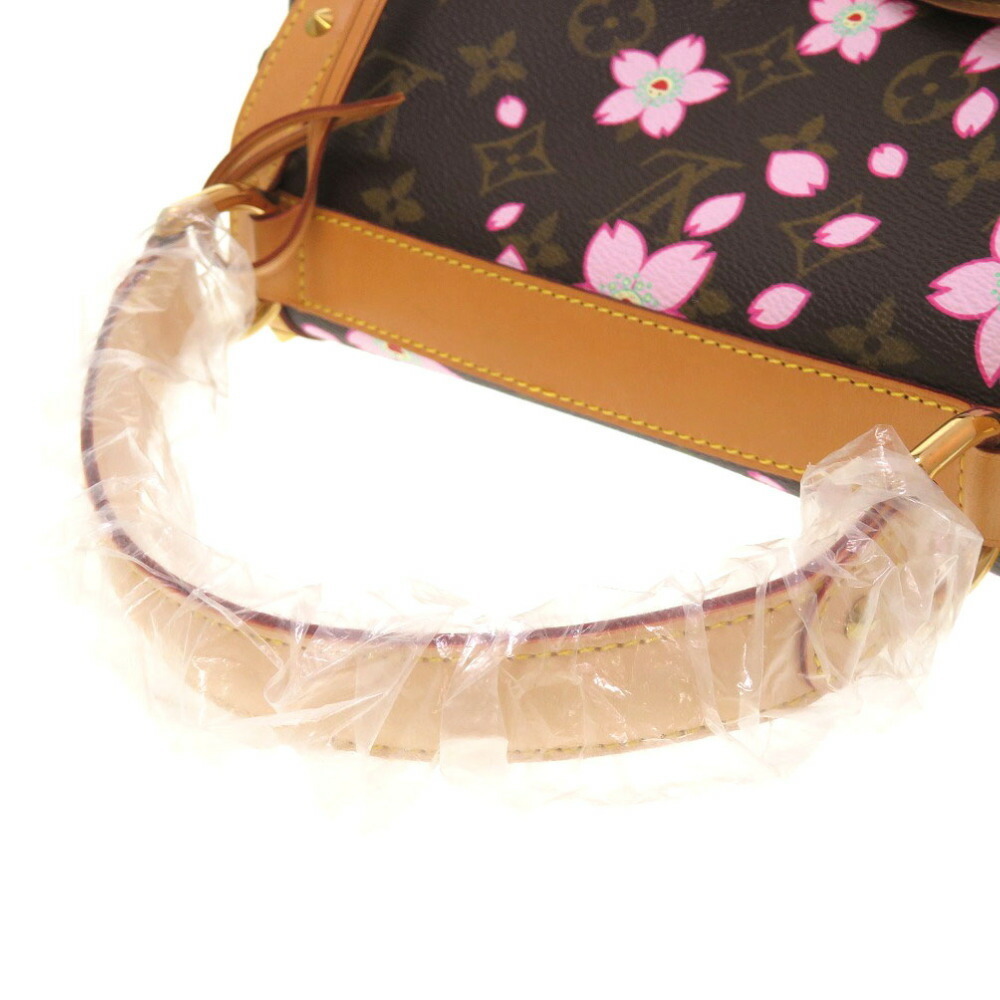 LOUIS VUITTON Handbag Sac Retro PM Cherry Blossom Ribbon M92012 Monogram  Brown