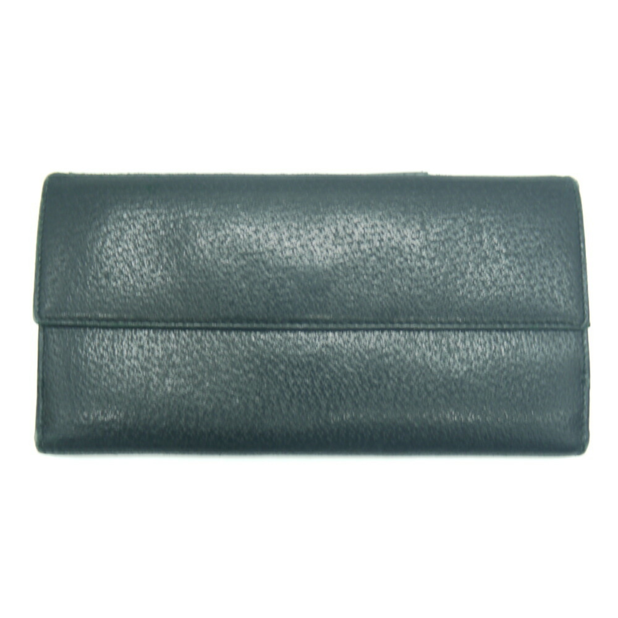 BVLGARI Bulgari W Trifold Wallet Classico Leather Long Black