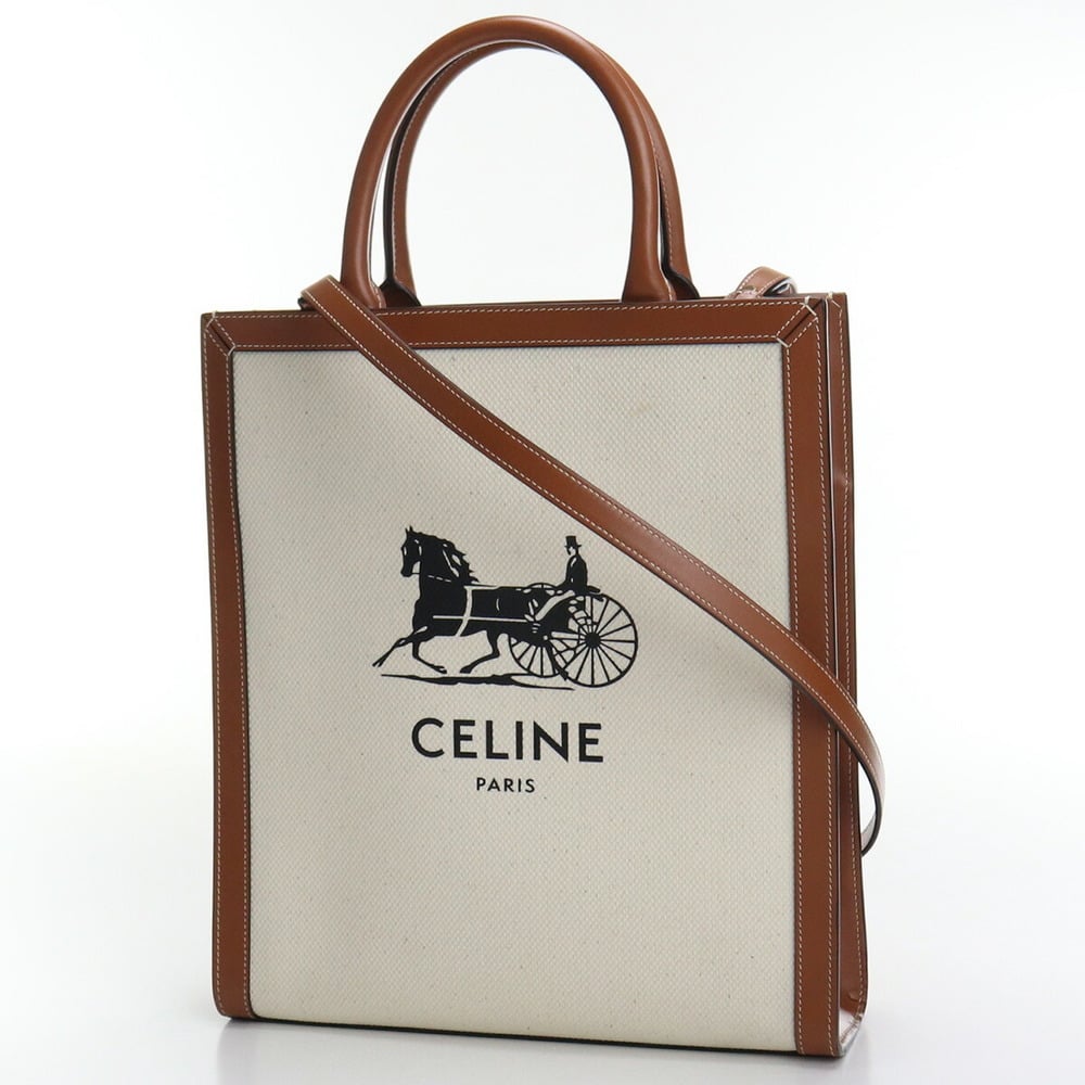 CELINE PARIS CANVAS MINI TOTE BAG