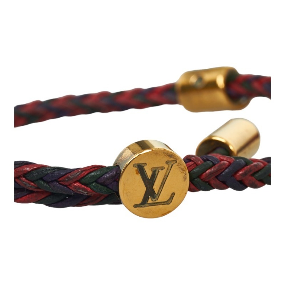 Louis Vuitton Brass Reflex Friendship Bracelet MP234E Red Leather  Pony-style calfskin ref.976541 - Joli Closet