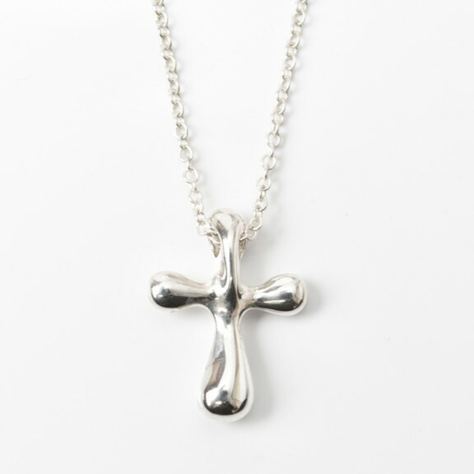 Tiffany necklace pendant silver TIFFANY&Co. Elsa Peretti cross motif