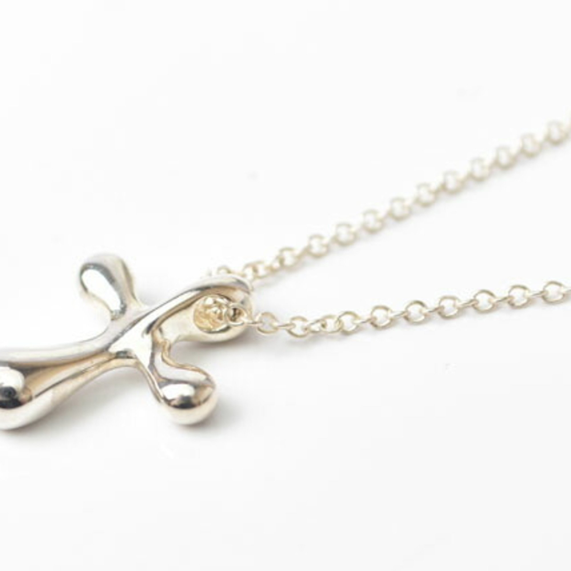 Tiffany necklace pendant silver TIFFANY&Co. Elsa Peretti cross motif