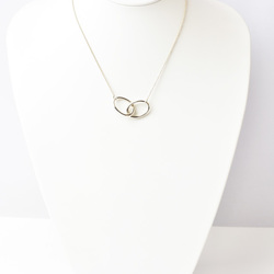 Tiffany necklace pendant silver TIFFANY&Co. double loop open